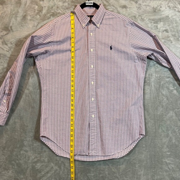 Ralph Lauren Shirt Mens Size 15-32 Purple Striped Long Sleeve Button‎ Up - Picture 5 of 12